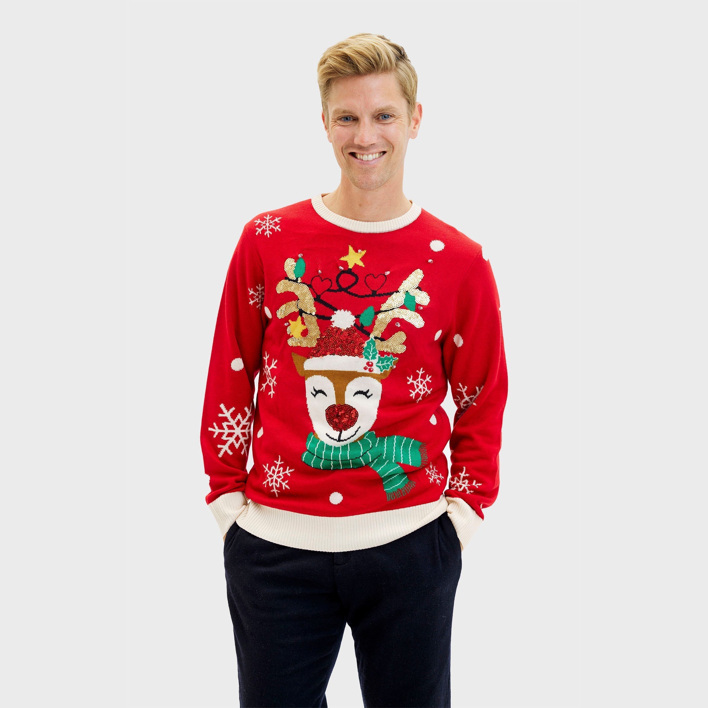 The Cute Reindeer Christmas Sweater β Men